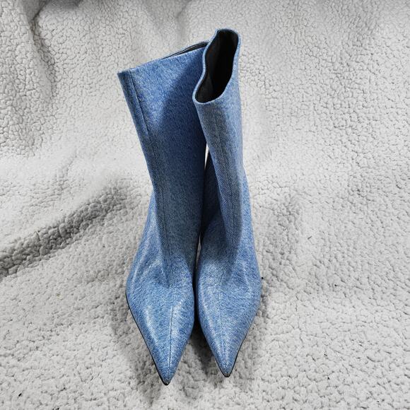 Alexander Wang Delphine 90mm denim Boots EU 35.5 US 55 - Picture 3 of 9
